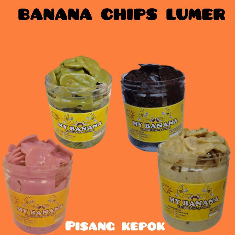 Jual Keripik Pisang Coklat Lumer Pisang Kepok Rasa Coklat Greentea Tiramisu Taro Berat