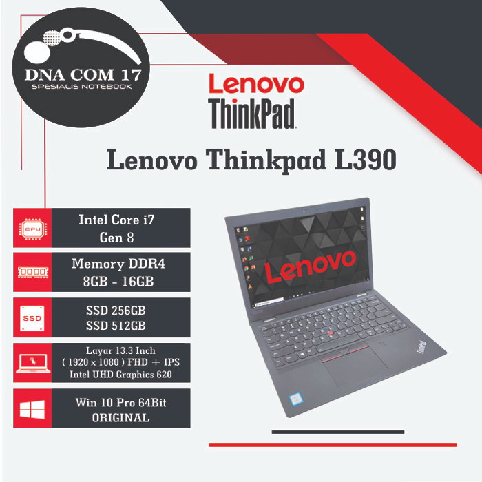 Jual LENOVO Thinkpad L390-07ID 13.3 Harga Terbaik & Termurah