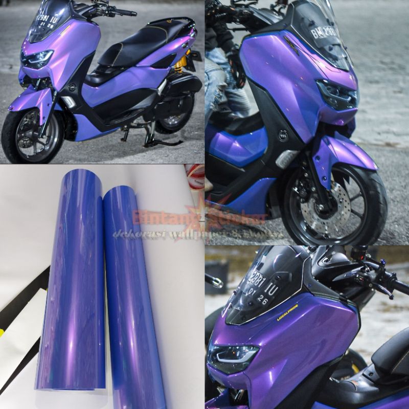 Jual stiker skotlet biru lembayung ungu scotlet magic candy scotlite