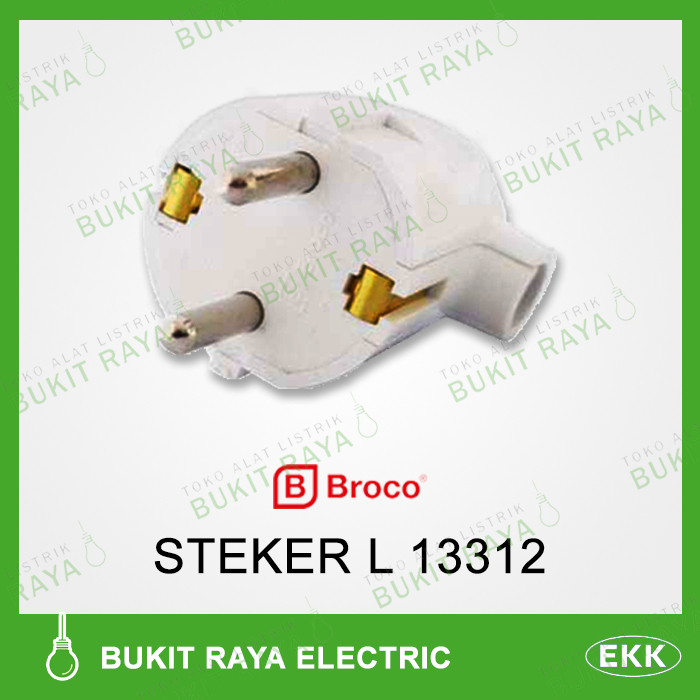 Jual Broco Steker L Arde New Gee Putih Two Pole L Plug With Earth Shopee Indonesia