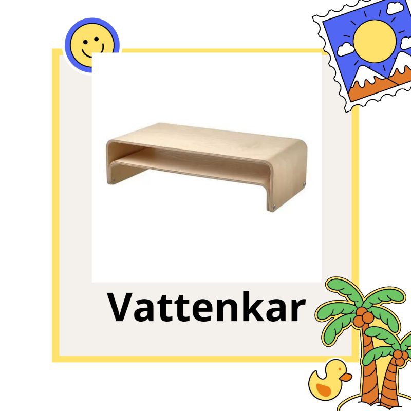 Jual VATTENKAR Stand laptop/monitor, kayu birch, 52x26 cm.IKEA Shopee