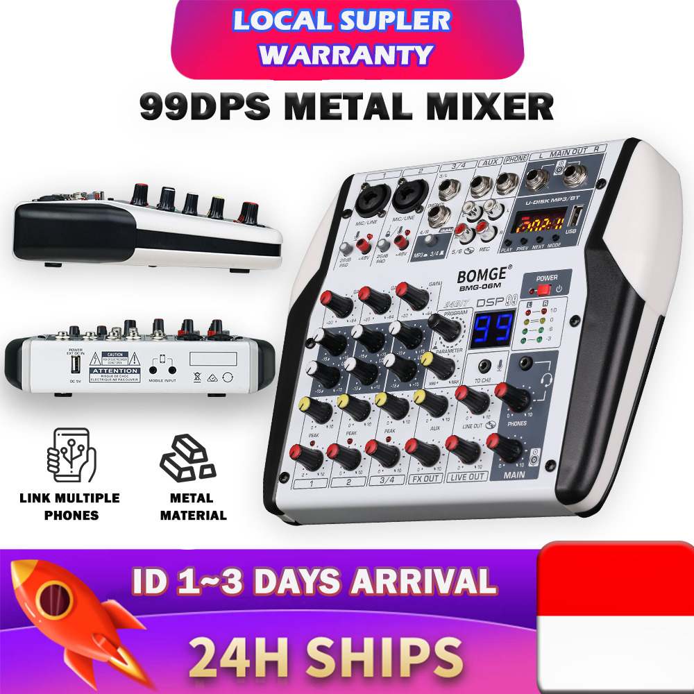 Jual Bomge Professional Dj Audio Mixer Channel Bluetooth Controller Sound Mixer Usb Audio