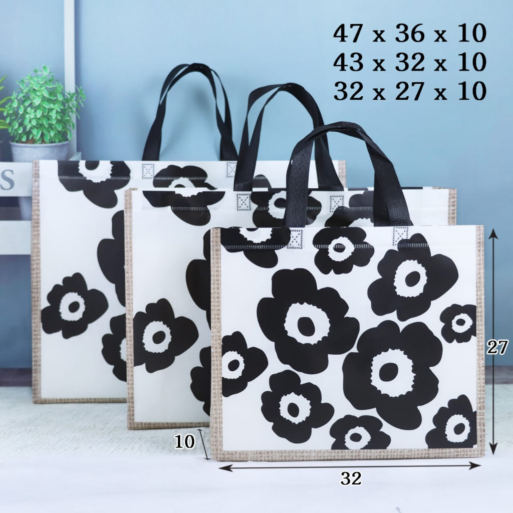 Jual Tas Belanja Tote Bag Spunbound Motif Tas Hampers Laminasi