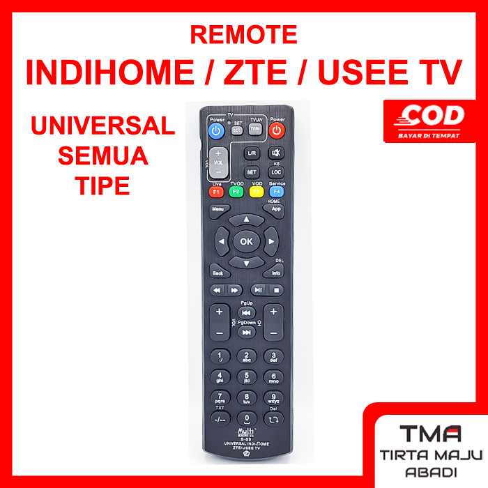 Jual Remote Remot STB INDIHOME / USEE TV / SPEEDY TV / ZTE UNIVERSAL ...