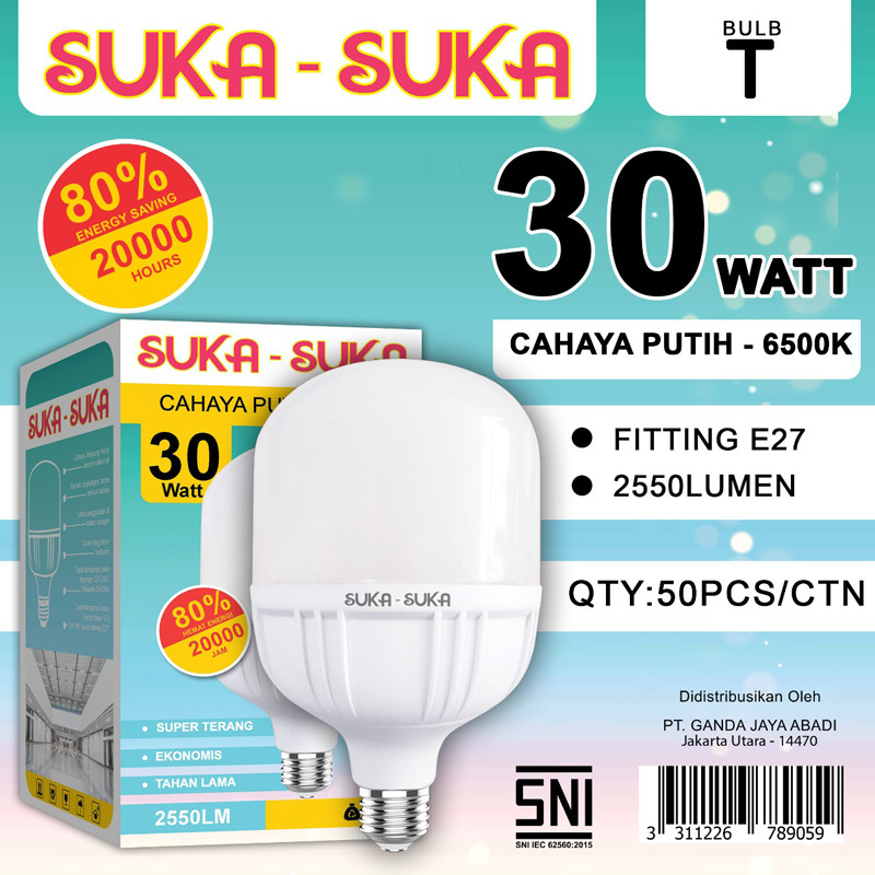 Jual LAMPU LED BOHLAM 5 10 15 20 30W BULB KAPSUL SUKA SUKA BODY JUMBO ...