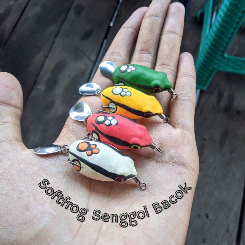 Jual SoftFrog Senggol Bacok 3,5Cm Model Gendut Untuk Gabus Babon