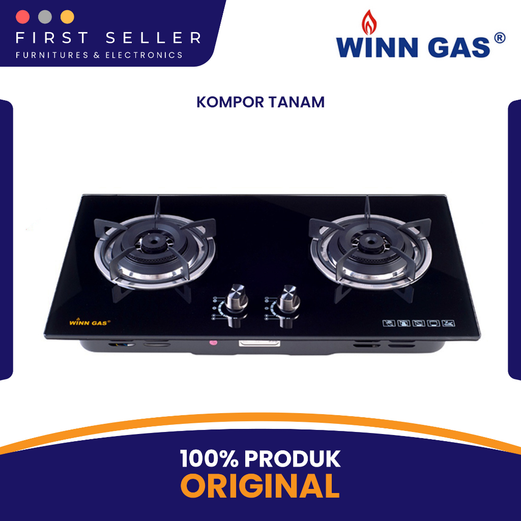 Jual Winn Gas W888 Glass Kompor Gas 2 Tungku di Seller Barat Daya