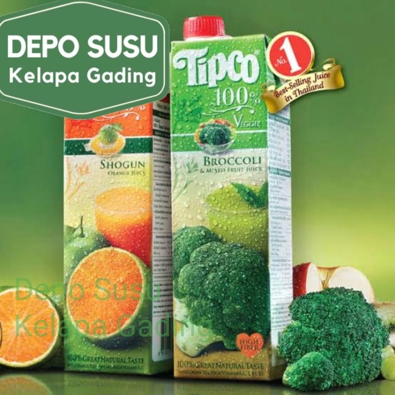 Jual Tipco Juice import 1L Broccoli Aloe Vera Grape Mixed Vegetable