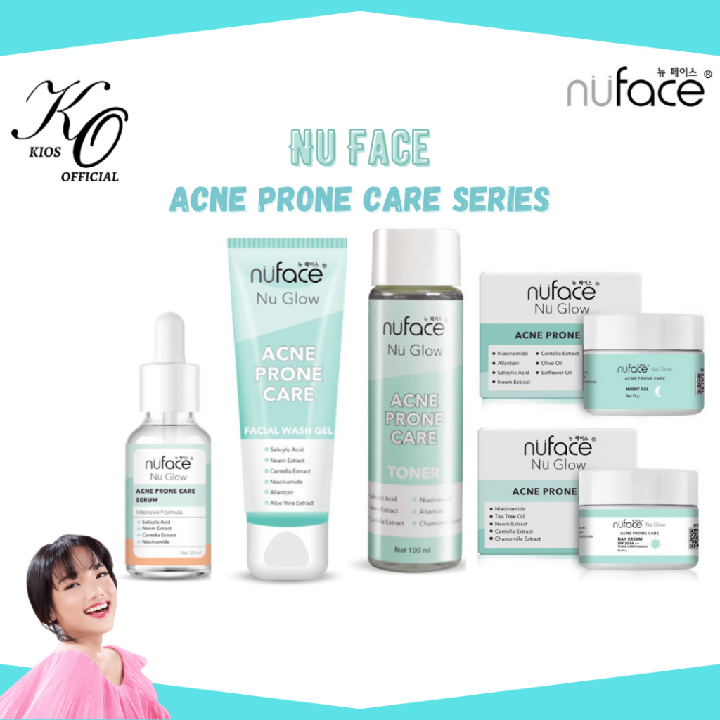 Jual Nuface Nu Glow Acne Prone Care Facial Wash Gel 80g Toner 100ml