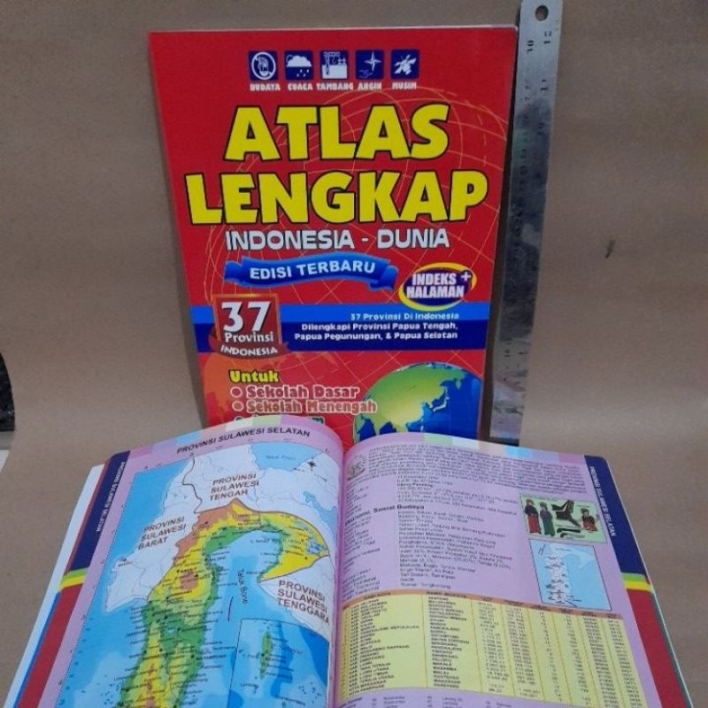 Jual Buku ATLAS Lengkap Indonesia - Dunia Edisi Terbaru Ukuran Besar ...