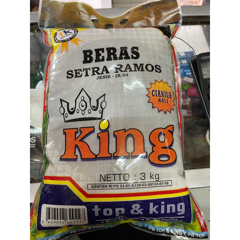 Jual Beras Setra Ramos KING Kemasan 3 Kg | Shopee Indonesia