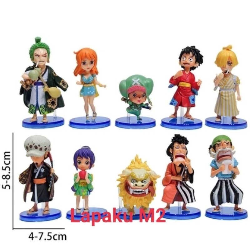 Jual Action Figure One Piece Luffy Zoro Sanji Nami Set 10pcs Shopee Indonesia 0030