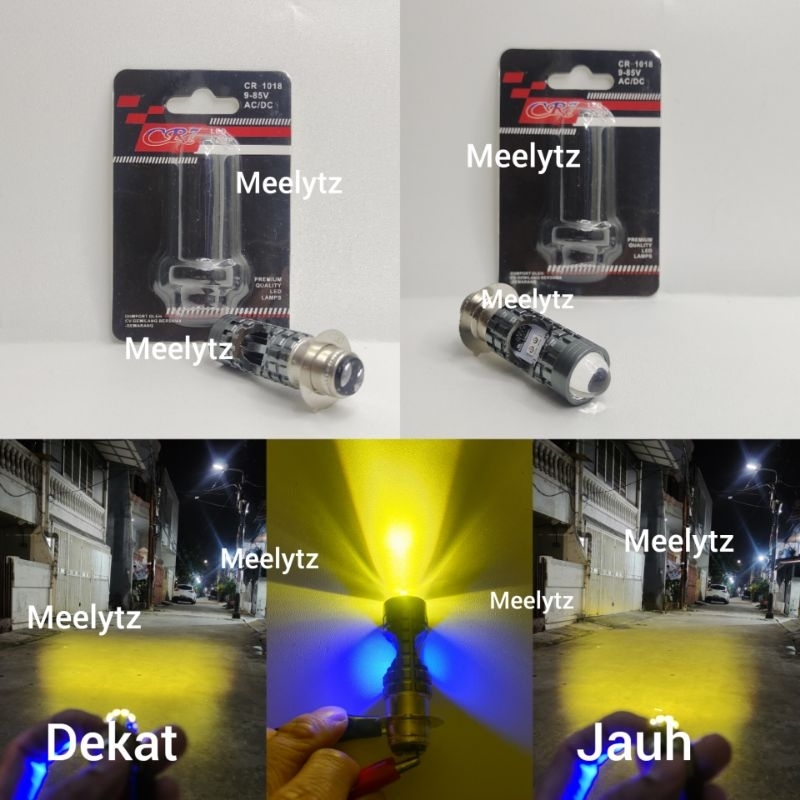 Jual Lampu utama Led H6 laser jauh dekat putihkuning plus senja biru ...