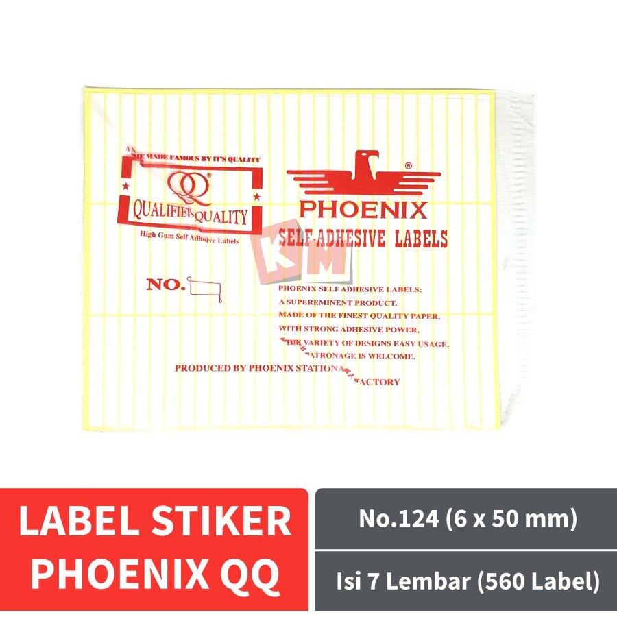 Jual Label Stiker Phoenix QQ No.124 Kertas Harga Nama Undangan 6 x 50 ...