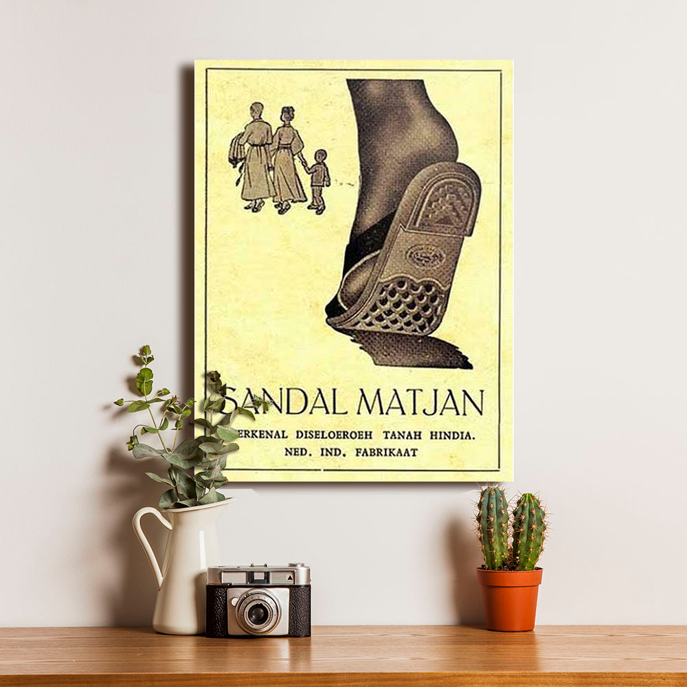 Jual Poster Iklan Jadul Jaman Dulu Lucu Sandal Matjan Terkenal di
