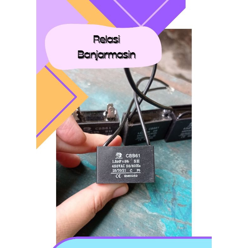 Jual Kapasitor 1,5uf 400V/ kapasitor kipas angin/kapasitor 1,5 mf