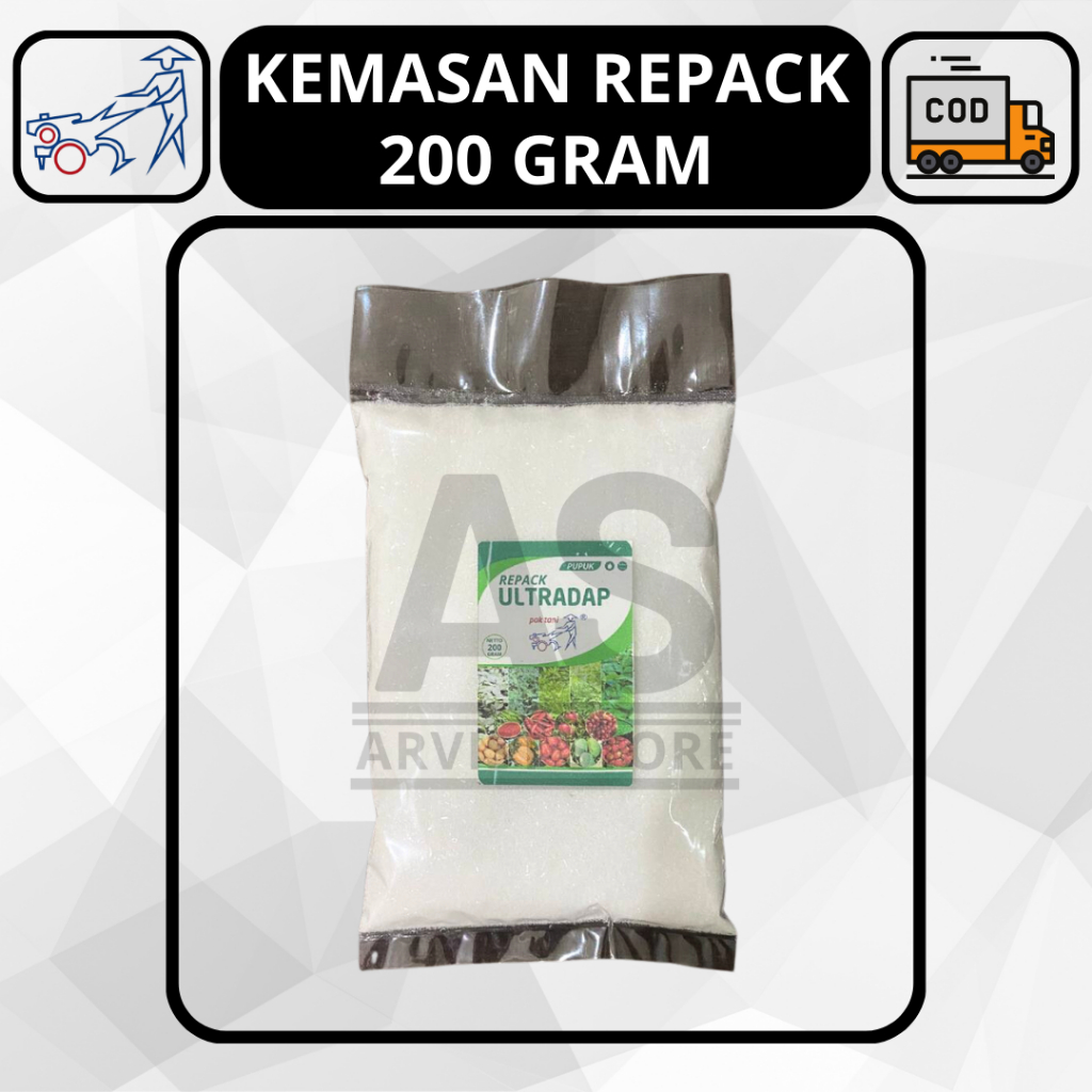 Pupuk ULTRADAP Pak Tani Nitrogen 12% Phosphate 60% Kemasan Repack 200 gram Saprotan Utama