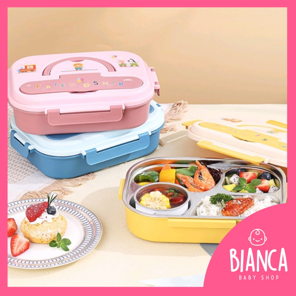 Jual BIANCA READY Lunch Box Anak Sekolah Stainless 316 FRIENDSHIP SERIES / Kotak Makan Bekal