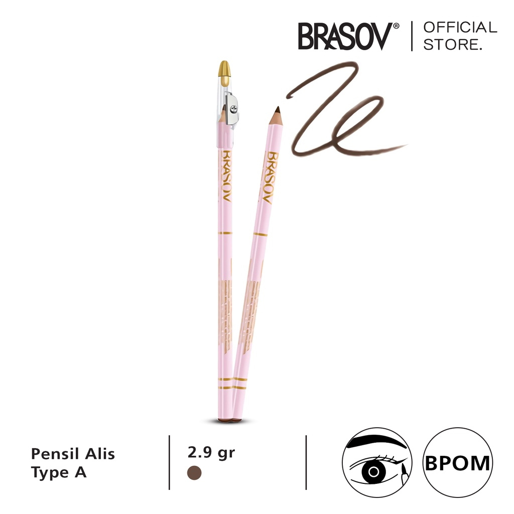 Jual BRASOV Eyebrow Pencil 2.5g Original PENSIL ALIS TYPE A | TYPE B ...