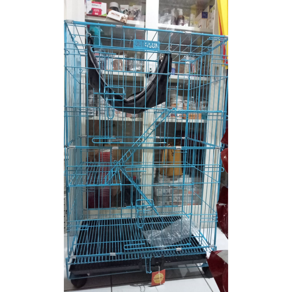 Jual Kandang Oktagon Kucing Tingkat 3 Ada Roda C - 239 Cat Octagon ...