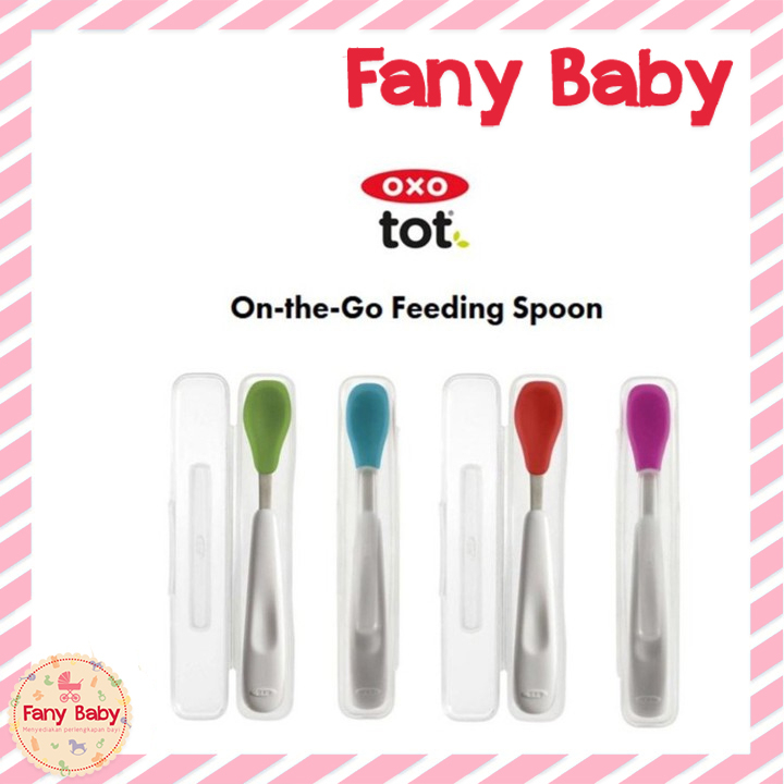 OXO Tot - Set di cucchiaini da allattamento in morbido silicone, colore: Blu navy