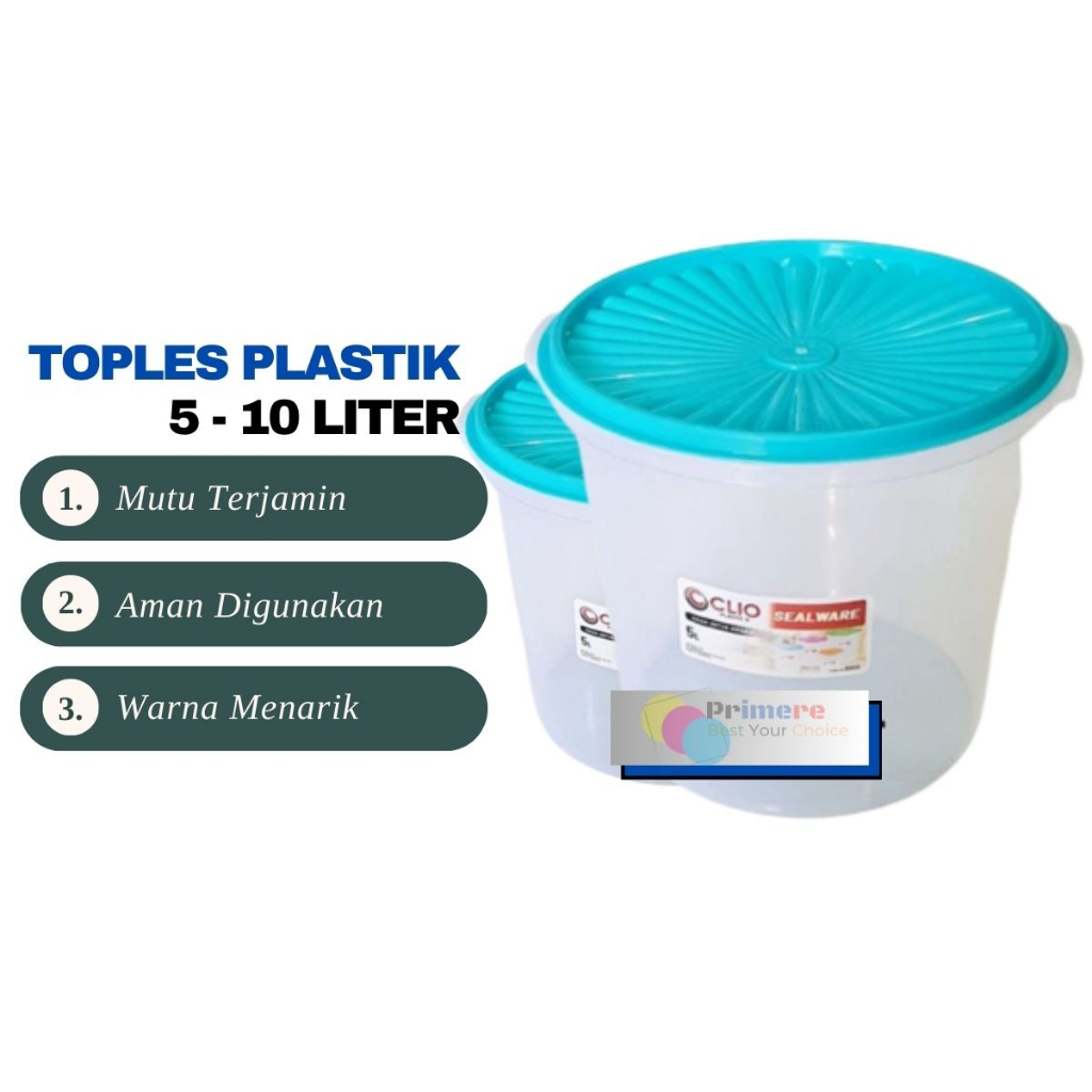 Jual Toples Plastik Bening Besar 5 10 Liter Kue Kering Kerupuk Peyek ...