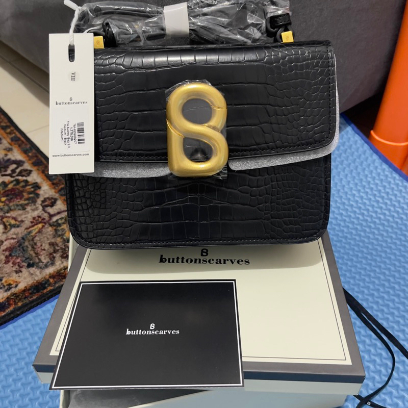 The Audrey Monogram Bag Medium - Taupe – Buttonscarves Malaysia