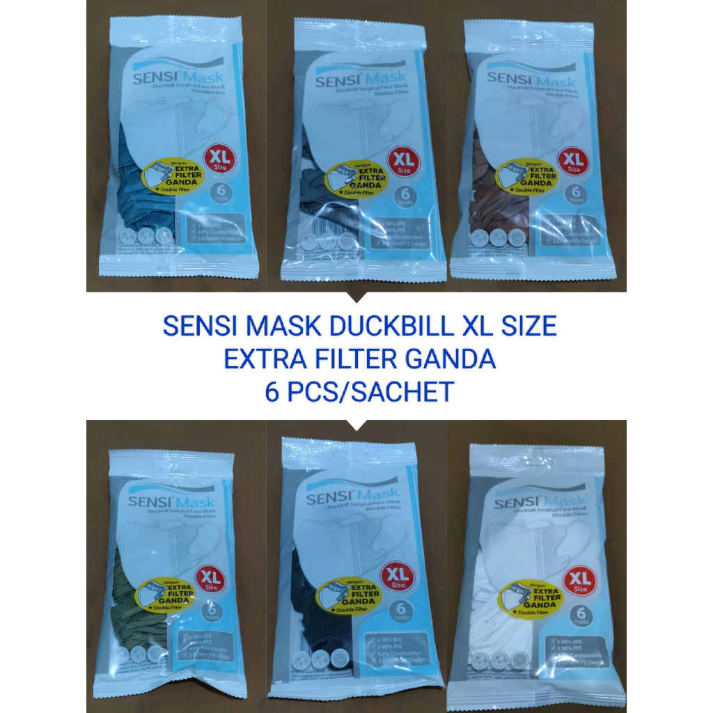 Jual Sensi Duckbill Mask Double Filter Uk XL - Sachet | Shopee Indonesia