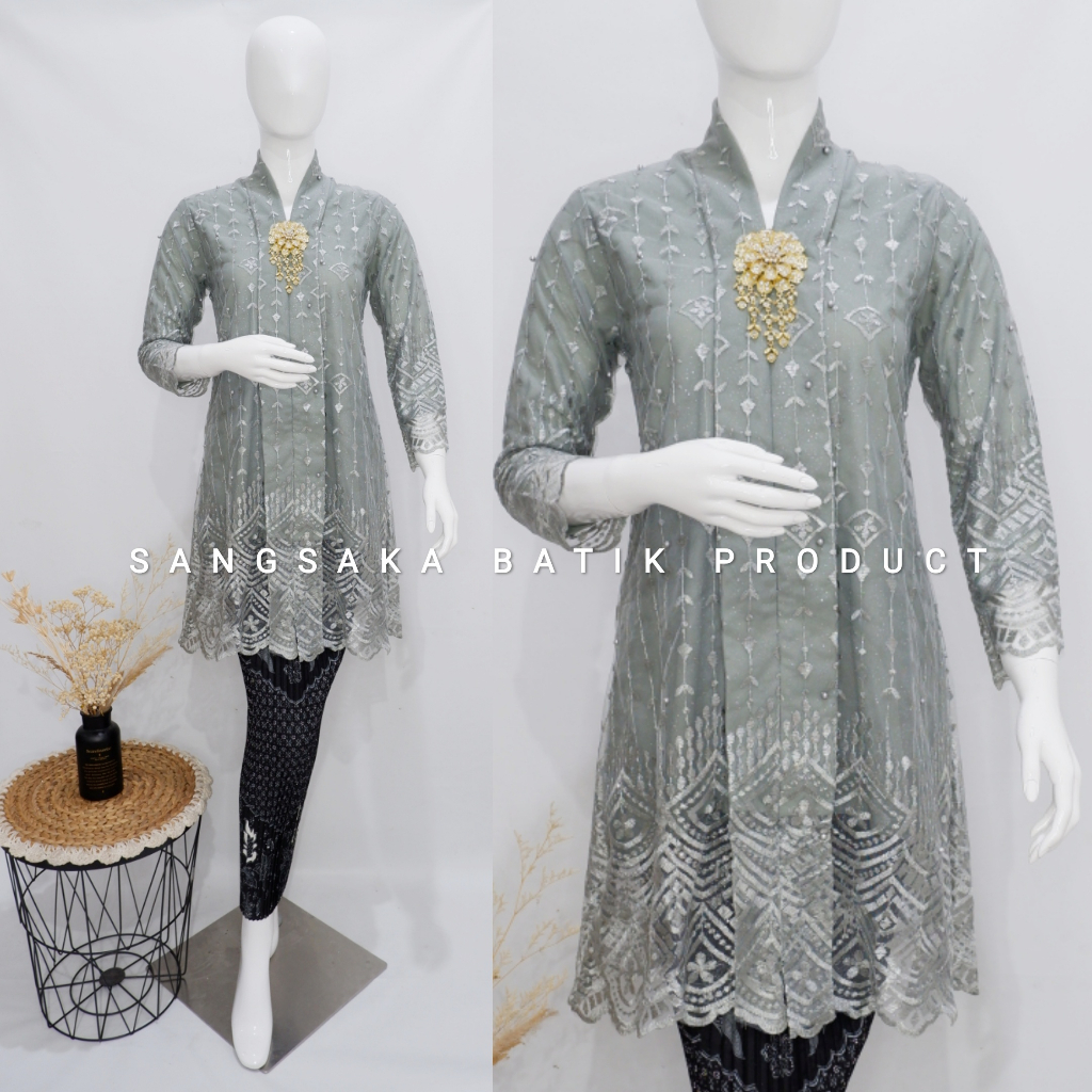 Jual Kebaya Tunik / Tunik Brokat / Kebaya Modern / Kebaya Tile / Kebaya ...