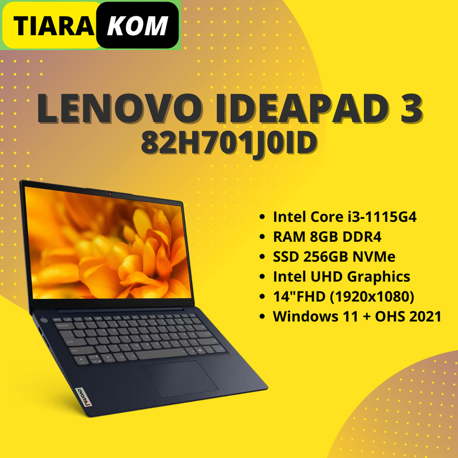 Jual Laptop Kerja Lenovo 82h701j0id Core I3 Ram 8gb Ssd 256gb 14fhd Shopee Indonesia 0492