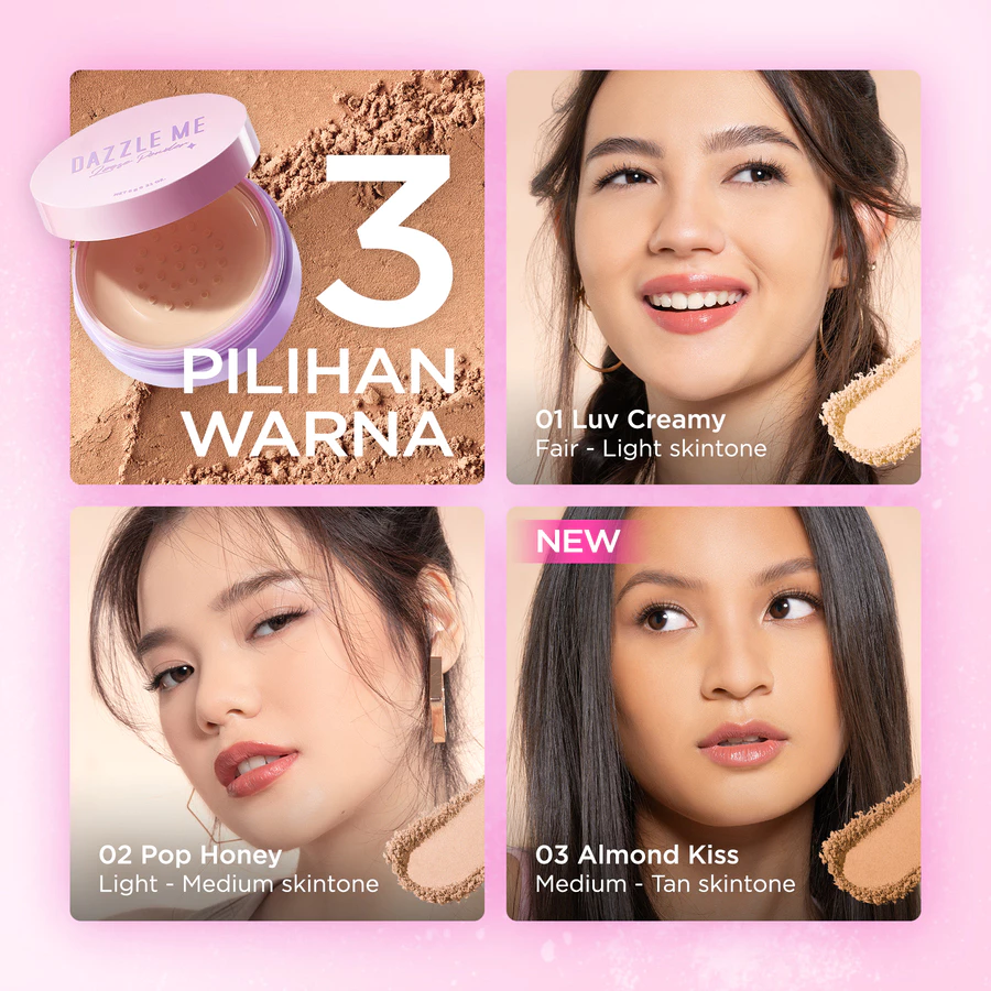 Bedak Tabur Dazzle Me Always Loose Powder Translucent Tahan 24 Jam BPOM Super Soft dan Smooth