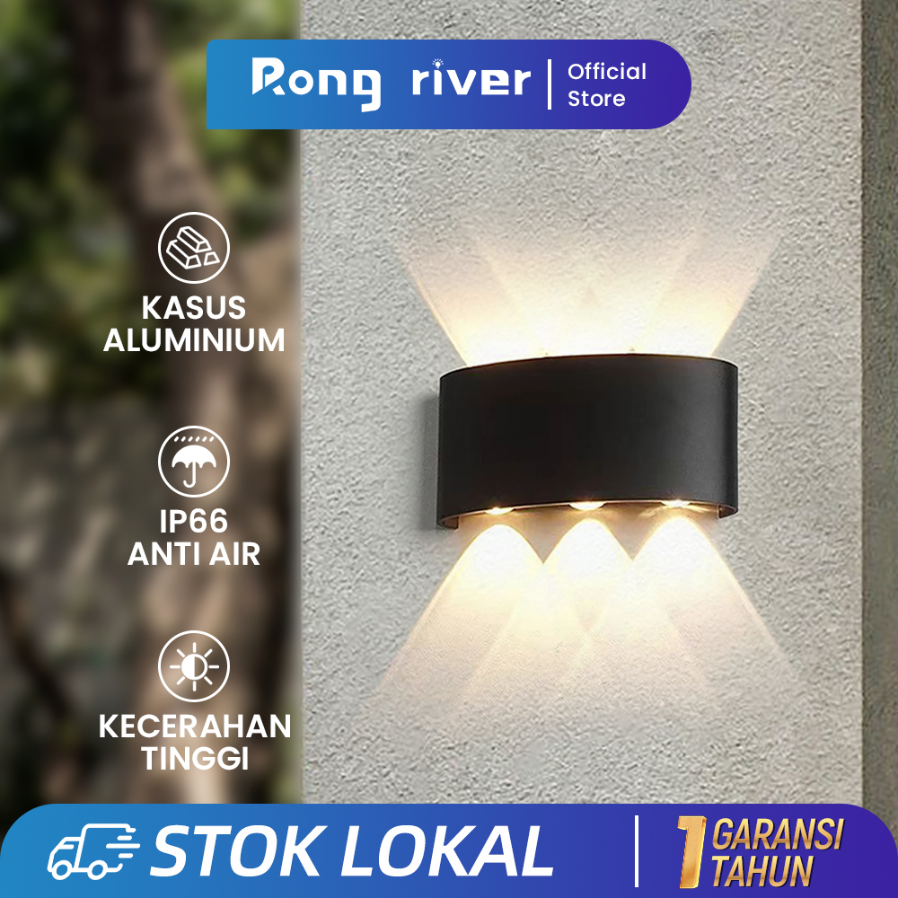 Jual RONG RIVER Lampu Dinding Outdoor 8W 6W 4W 2W Aluminium Anti Air ...