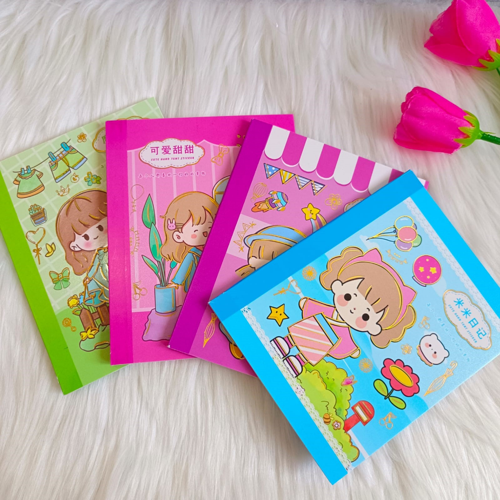 Jual Sticker Cewe Model Buku UK A6 TEBAL KODE KL-38 Daily Manual Cute ...