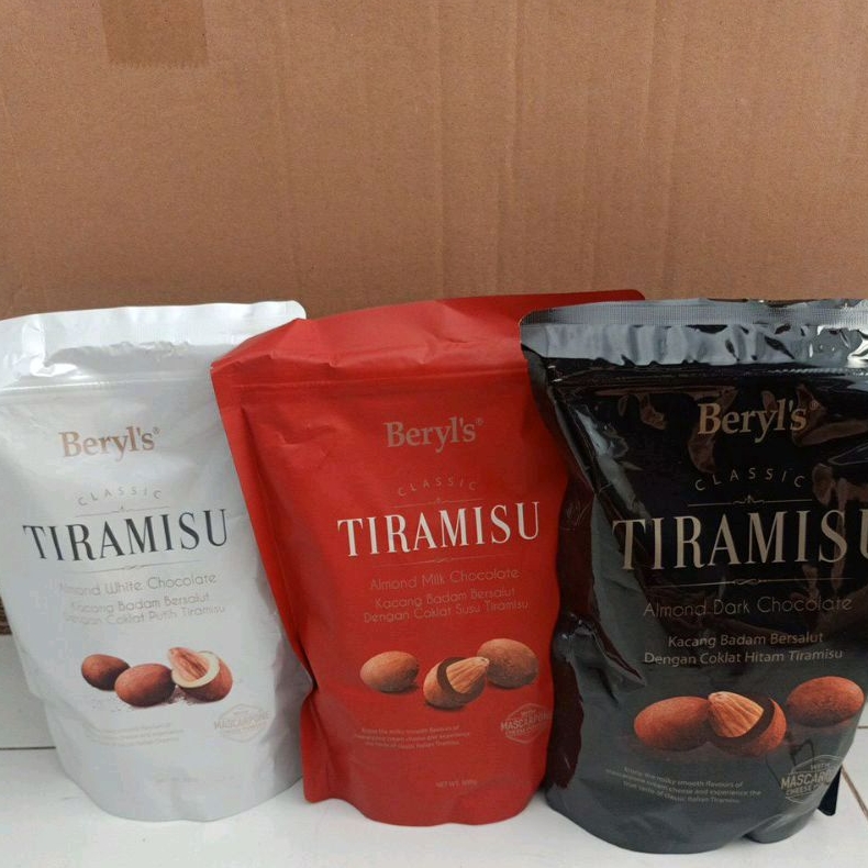 Jual Berylsberyls Classic Tiramisu Almond Dark White Milky Coklat 300gram Shopee Indonesia 1187