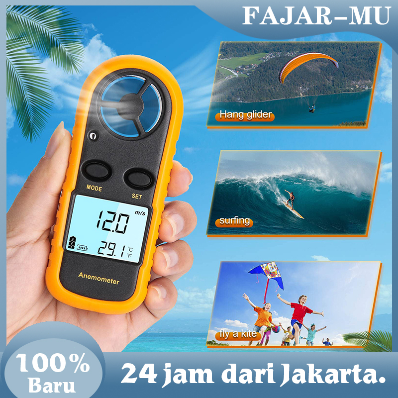 Jual Anemometer Data Logger Usb Flow Meter Pengukur Kecepatan Angin Gm