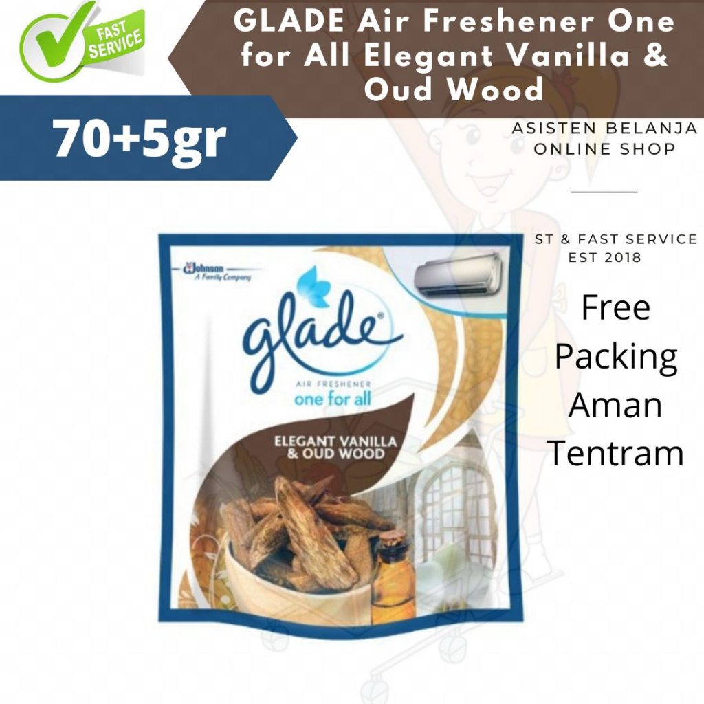 Jual Glade Air Freshener One for All Elegant Vanilla and Oud Wood 70