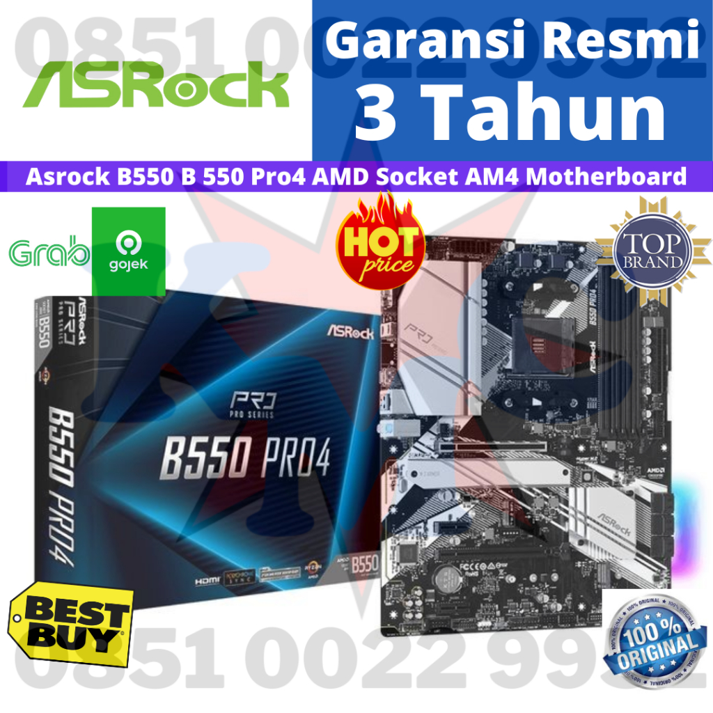 Jual Asrock B550M B 550M Pro4 AMD Socket AM4 Motherboard | Shopee Indonesia