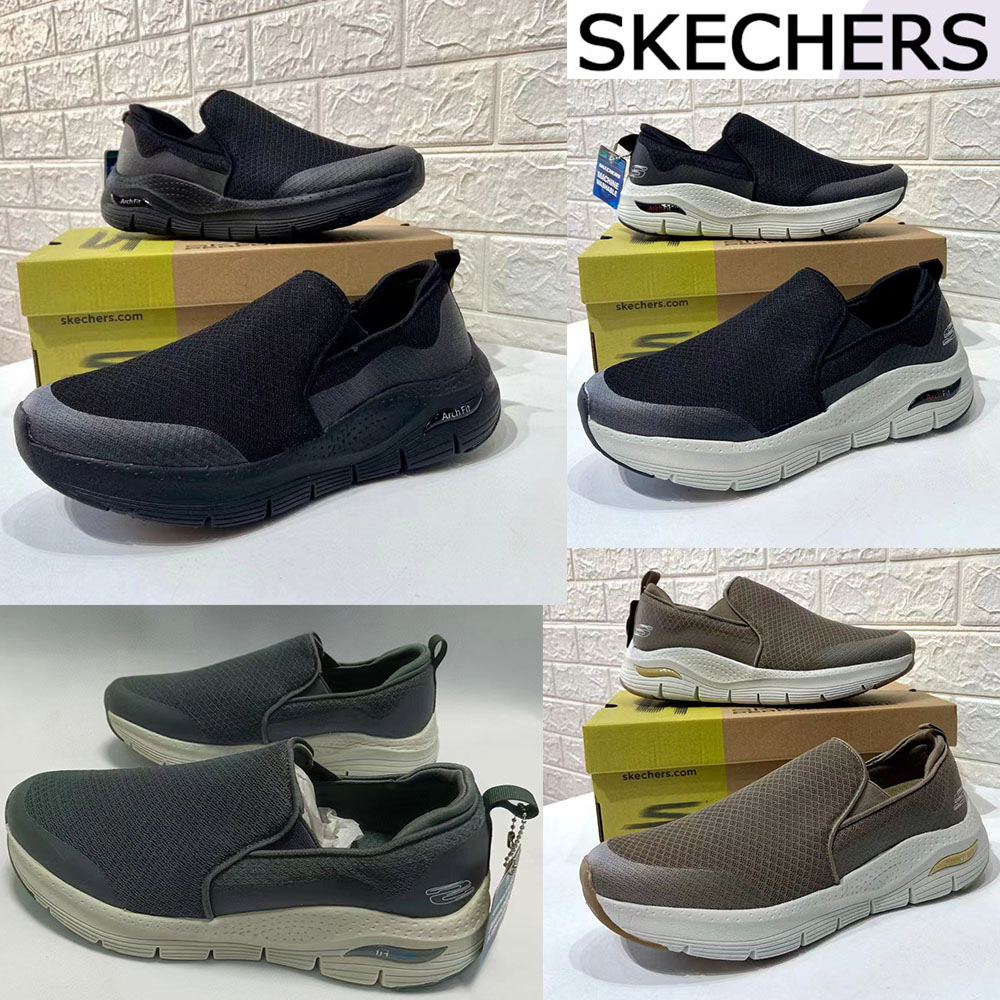 Sepatu slip on best sale pria skechers