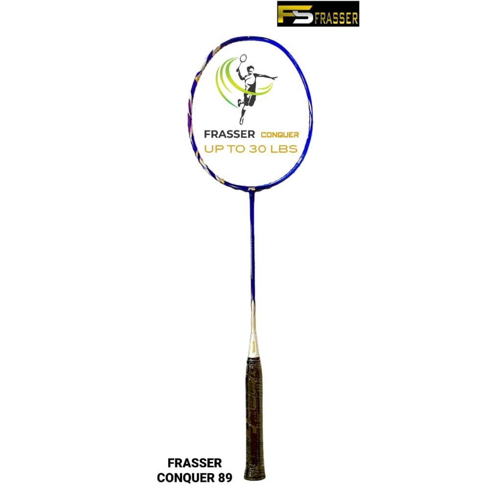 Jual Frasser Raket Badminton Bulu Tangkis Bulutangkis Conquer 89 30 Lbs ...