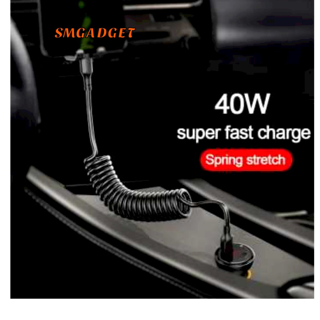 Jual Kabel Charger USB Type C Spring Telescopic Fast Charging 1.5 m ...