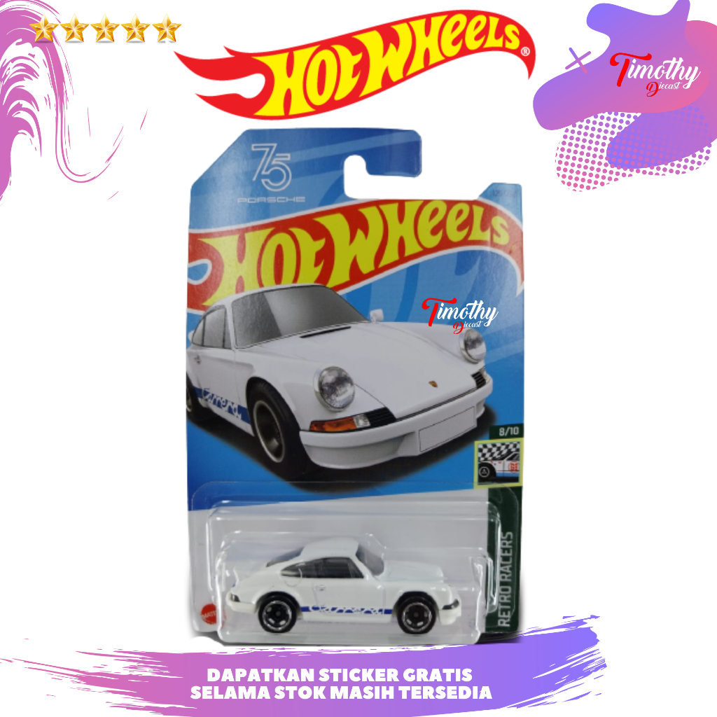 Jual Hot Wheels Porsche 911 Carrera Rs 27 Putih Retroi Racers Shopee Indonesia