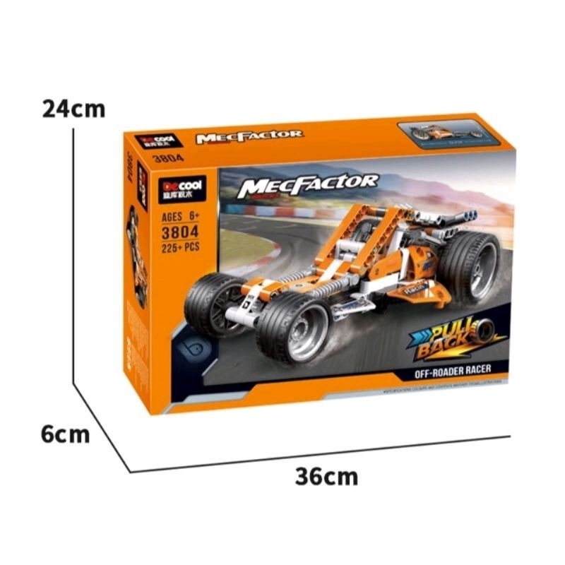 Jual MAINAN EDUKASI BRICK MECFACTOR DECOOL OFF-ROADER RACER PULLBACK ...