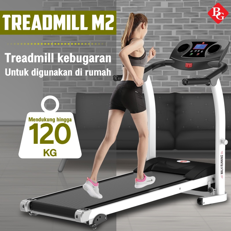 Jual BG SPORT Treadmill Manual Elektrik Lipat Cardio Alat Olahraga Fitness Lari M2 SH306 Shopee Indonesia