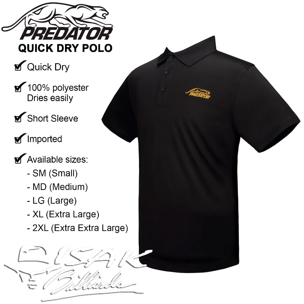 Jual Predator Quick Dry Polo Shirt - Biliar Kaos Kerah Apparel Billiard ...