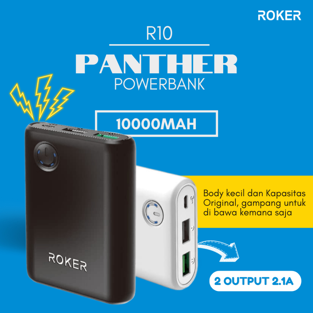 Jual Powerbank Roker R Panther Mah Shopee Indonesia