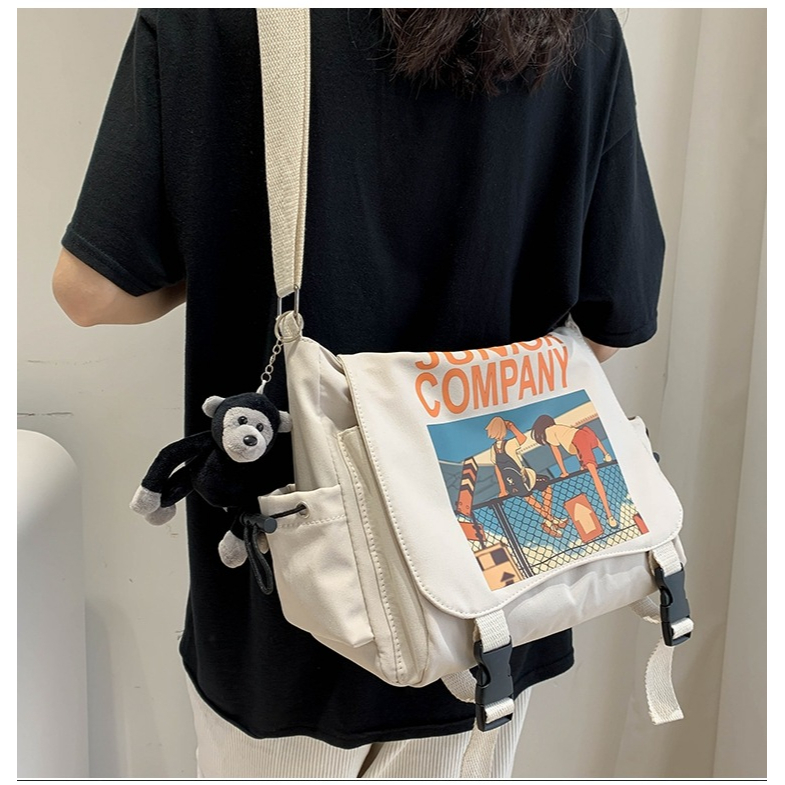 Jual Kapuas - Tas Selempang Sekolah Kuliah Korea Unisex Stylish Junior