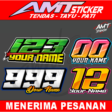 Jual Stiker Angka Racing - Bisa Custom/Request | Shopee Indonesia