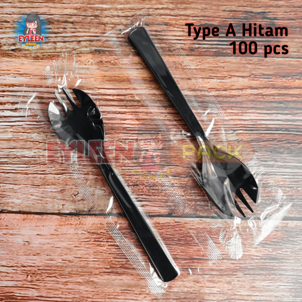 Jual Spork Plastik Tebal Sendok Garpu 2 In 1 Steril Isi 100 Pcs Shopee Indonesia 4717