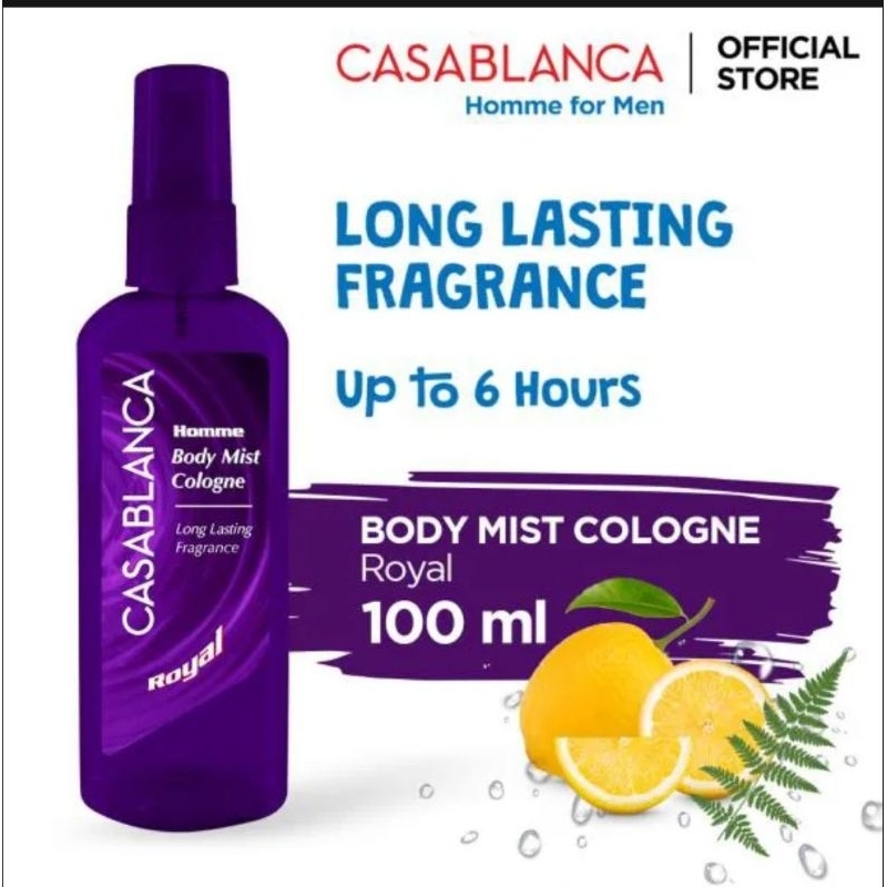 Jual CASABLANCA BODY MIST COLOGNE 100ML FOR MEN/PARFUM PRIA/LAKI