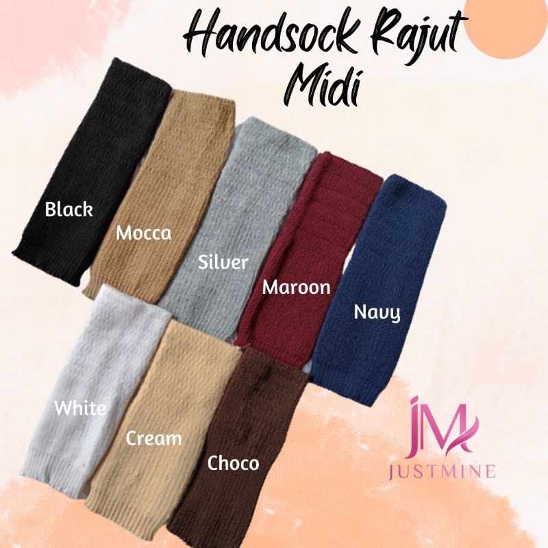 Jual Handsock Rajut Pendek Jempol / Manset Tangan Rajut Pendek | Shopee ...